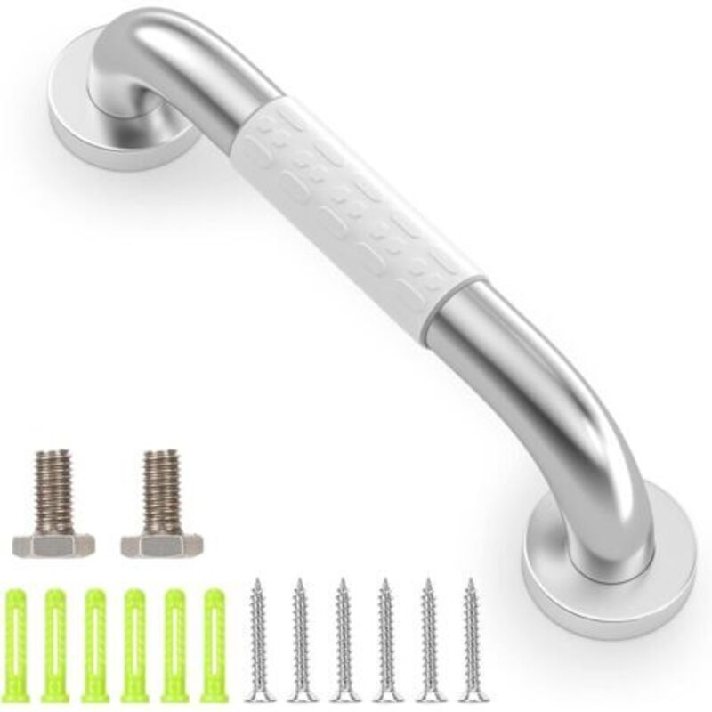 Pr Sécurité, D'Appui Acier Inox Murale, Poignée De Baignoire Antidérapante, Barre De Maintien Douche Pour Salle De Bain Wc 30 Cm, 30 X 3,2 X 10 Cm