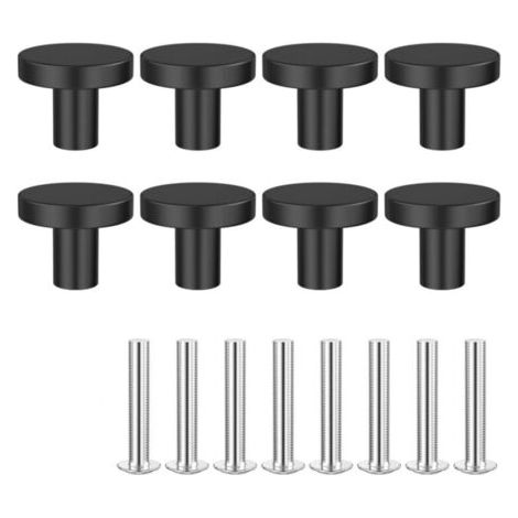 8 Schwarze Möbelgriffe, 25 X 20 Mm Schubladengriffe, Küchentürgriffe Mit Schrauben, Schranktürgriffe, Schwarze Möbelgriffe, Runde Schrankgriffe, Ar-griffe