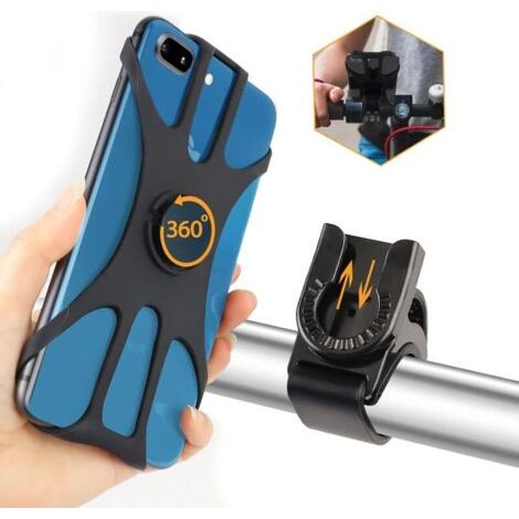 Universeller Fahrrad-handyhalter, 360° Drehbar, Verstellbare Halterung Für Fahrrad-/motorradlenker, Kompatibel Mit Iphone, Samsung Und 4,5–7,0 Zoll Smartphones (schwarz)