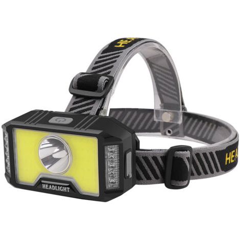 Wiederaufladbare Stirnlampe, Led-lenser-stirnlampe, Superheller Cob-projektor, 5 Modi, 45° Verstellbarer Scheinwerfer, Ipx4