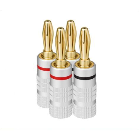 Set Mit 4 Lautsprecherteilen, 4-mm-lautsprecheranschluss, Bananenstecker Für Lautsprecher, Verstärker, Lautsprecherkabel, Stereoempfänger