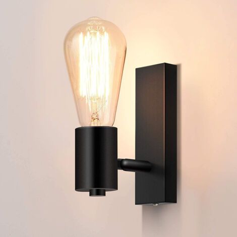 350 Grad Drehbare Wandleuchte, Schwarzes Metall, Schlafzimmer-nachttischlampe, Hotel-gästezimmer, Gang, Treppe, Wandleuchte