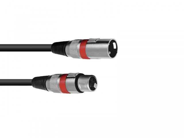 Xlr Kabel 3pol 15m schwarz rot Omnitronic 3022057R