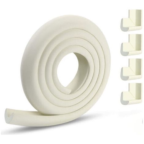 Möbelkanten- Und Eckenschutz, 2 Meter Sicherheitsschaumschutz Mit 4 Winkeln, Sicherheitsset, Beige U-form
