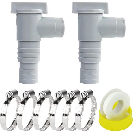 32/38 Mm Schwimmbadventil, Wartungs-/absperrventil Für Schwimmbäder Mit 32/38 Mm Schlauchanschluss, Oberirdisches Schwimmbadzubehör, Doppelventil-schwimmbadventil.