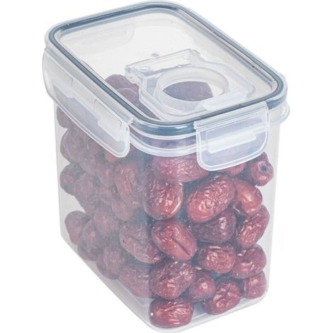 Einfache, Luftdichte Und Transparente Vorratsbehälter, Feuchtigkeits- Und Vakuumbeständig, Mit Deckel, Stapelbar, Für Die Küche (1400 Ml) – Rapanda