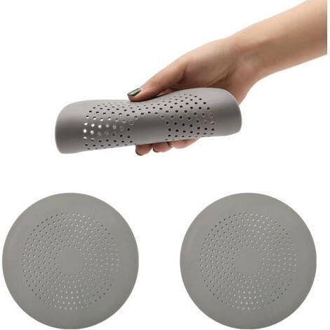 2 Stück Silikon-abflussschutz, Waschbeckenfilter Mit Saugnapf, Badewannen-haarfilter, Dusch-haarfilter, Grau