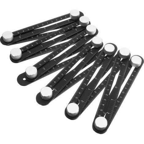 Mehrwinkel-messlineal Mit Positionierungsloch, 12-seitige Winkelschablone, Messwerkzeug Aus Aluminiumlegierung, Schwarz