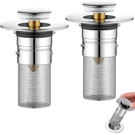 2 Stück Badezimmer-waschbecken-stopper, Universeller Pop-up-waschbecken-stopper, 34–40 Mm Waschbecken-abfluss