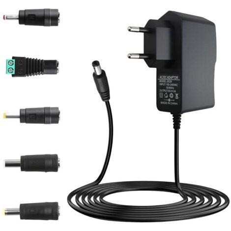 5v 2a Universal-ladegerät 230, 240v 50/60hz Netzteil-transformator Mit 5 Spitzen Für Router, Kamera, Led-streifen