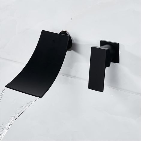Wandmontierter Wasserfall-badezimmer-wasserhahn – Moderner Einhebel-badewannen-wasserhahn, Chrom
