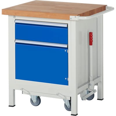 Werkbank mit absenkbarem Fahrgestell Modell 8152 b 750 x t 700 x h 880mm - RAU