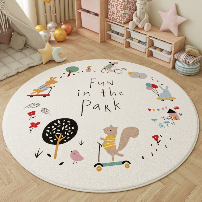 Dekor-teppich, Waschbar, Teppiche, Rund, Flauschig, Große Schutzpolster, Kinderteppiche Für Wohnzimmer, Schlafzimmer, Kinderspielmatte, Baby-kinderzimmer-teppich, 60 Cm