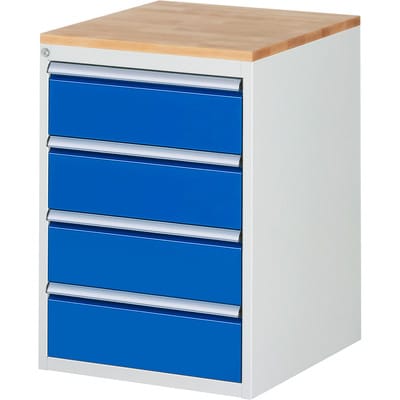 Schubladenschrank Buche-Top und 4 x Schubl.-L 4x180mm - RAU