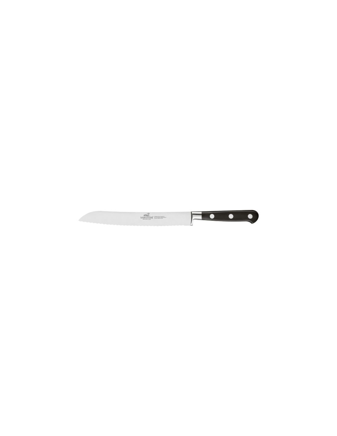 Couteau À Pain 20 Cm - Idéal Inox & Rivets Inox - Lion Sabatier - Rousselon Dumas Sabatier