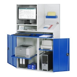 Computer-Schrank 67T mit Monitorgehäuse T520mm, B1100xT520xH1770mm - RAU