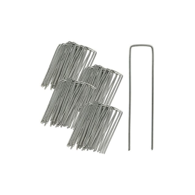 Mumu - 100 Erdnagelanker für Zeltgarten-Erdanker, 15 cm lang, aus verzinktem Stahl