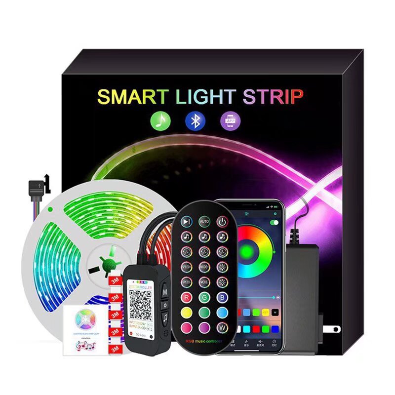 10 M Led-streifen, 5050 Rgb-led-streifen, Mehrfarbiger, Flexibler Lichtstreifen Mit 24-tasten-fernbedienung, Für Die Schlafzimmerdekoration (1 X 10 M) Groofoo
