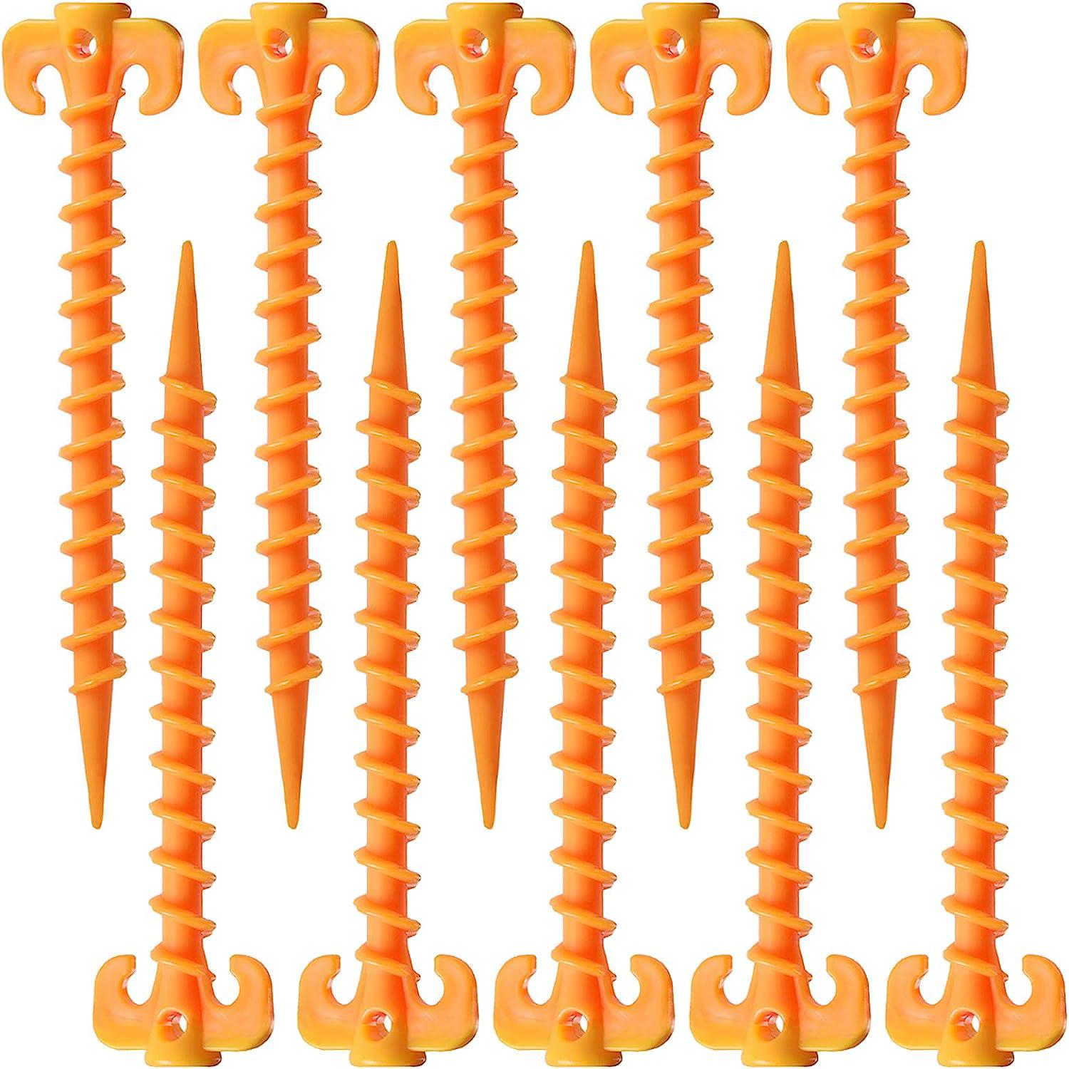 Hochwertige Heringe Aus Pp-kunststoff, 20 Cm × 4,5 Cm, Ø 10 Cm, Für Zeltseile, Campingzubehör Für Strand, Dschungel Und Schlamm. Gelb