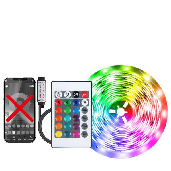 20 M Langer Bluetooth Rgb 5v Usb Led-streifen Mit 24-tasten-fernbedienung, Vernetzter Lichtstreifen Für Tv-dekoration Und Stimmungsvolle Innenbeleuchtung