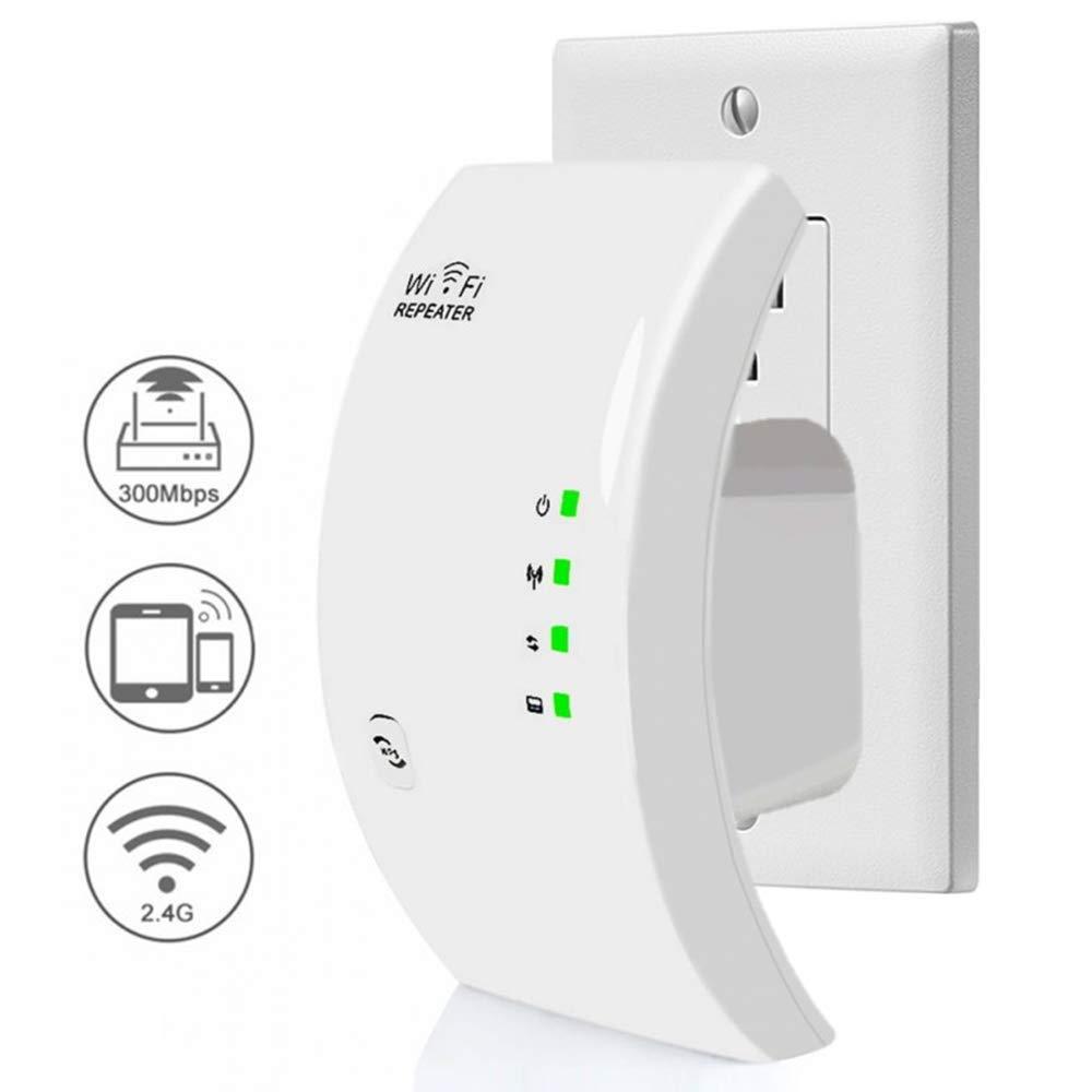 Ineasicer 300 Mbit/s Wlan-repeater, Signalverstärker, 200 M² Reichweite, Wlan-repeater Mit Ethernet-anschluss, Access-point-verstärker, Kompatibel Mit Allen Routern, Weiß