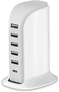 Schwarze 40-w-tischsteckdosenleiste Mit Ladestation Und Multifunktionalen Usb-anschlüssen