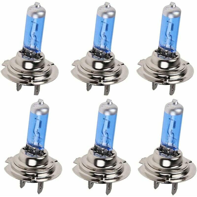 6er-pack H7 100w Halogen-xenon-lampen, Hellweiß, 12v, Für Autoscheinwerfer Und Nebelscheinwerfer, Ersatz