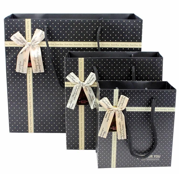 Schwarze, Tropfenförmige Tragetaschen, Bunte Kleidung, Papiertüten, Geschenktüten, Kleine Geschenktüten, Geschenkverpackungsbeutel