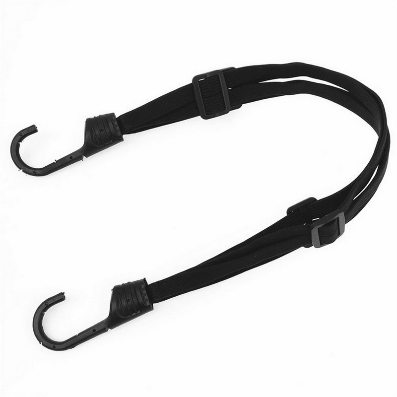 2 Schwarze, Elastische Gurte, 60 Cm Lang, Mit Haken Dehnbare Motorradgurte Mit Haken Elastische Verschlüsse