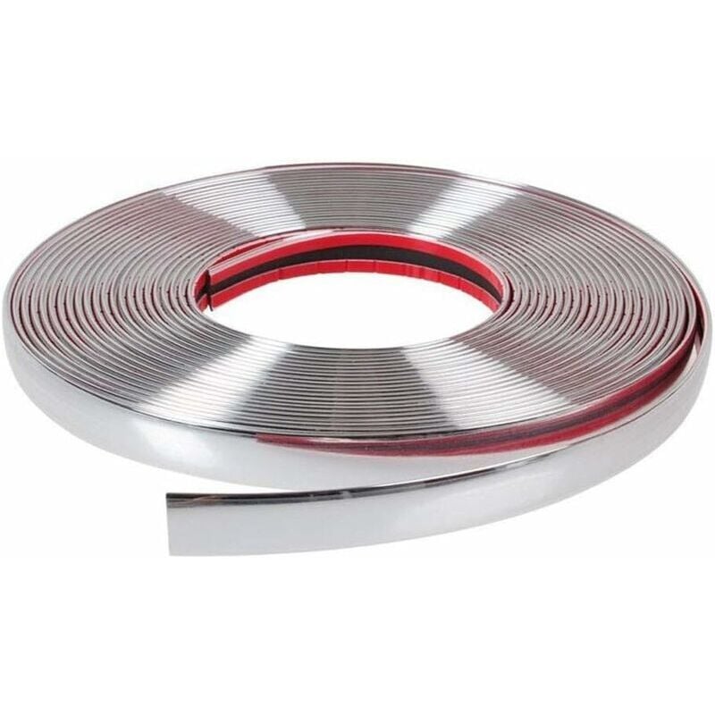 Chrom-klebeband Für Autos, 10 Mm X 15 M Rolle, Tuning-dekoration, Glänzende Zierleiste Für Die Karosserie, Stilvolles Chromband, Autozubehör