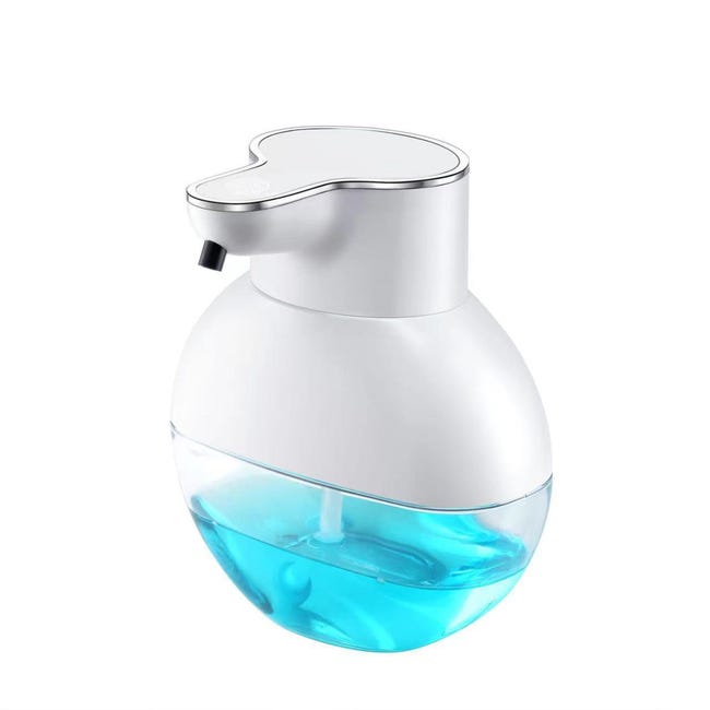 Wandmontierter, Berührungsloser Handschaumspender, 400 Ml, 2 Einstellbare Dosen, Usb-aufladbar, Weiß, Für Küche Und Bad