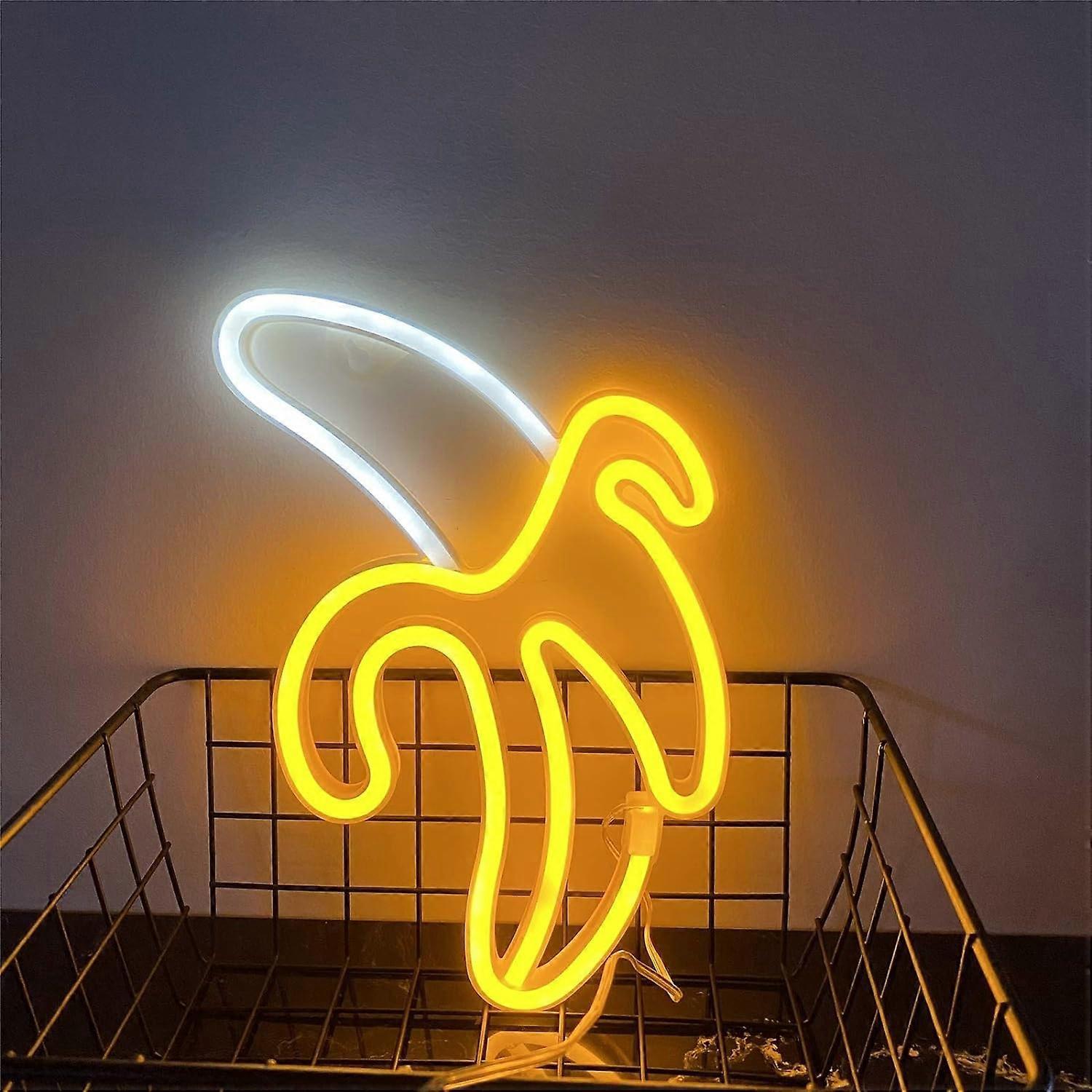 2025 Neue Neon-led-banane Zum Aufhängen, Batterie- Und Usb-betriebene Nachtlichtleuchte, Ideal Für Kinderzimmer, Partys Und Weihnachten