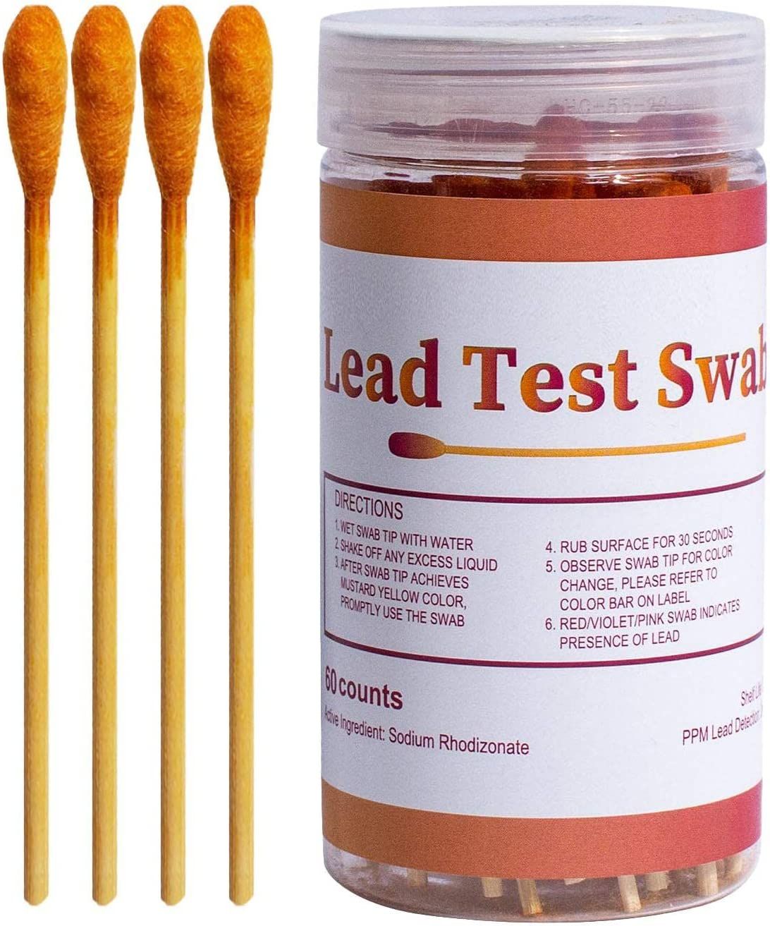 30 Schnelltests Auf Blei – Testset Für Blei Auf Farbe, Metall Und Haushaltsflächen, Inklusive 30 Wattestäbchen