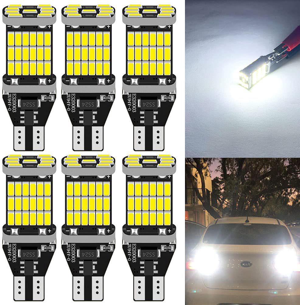 Satz Mit 6 Rückleuchten (gelb) 12v-18v Ohne Polarität, Fehlerfreier Canbus, 45 Led-lampen Für Die Mittlere Bremsleuchte Des Autos.