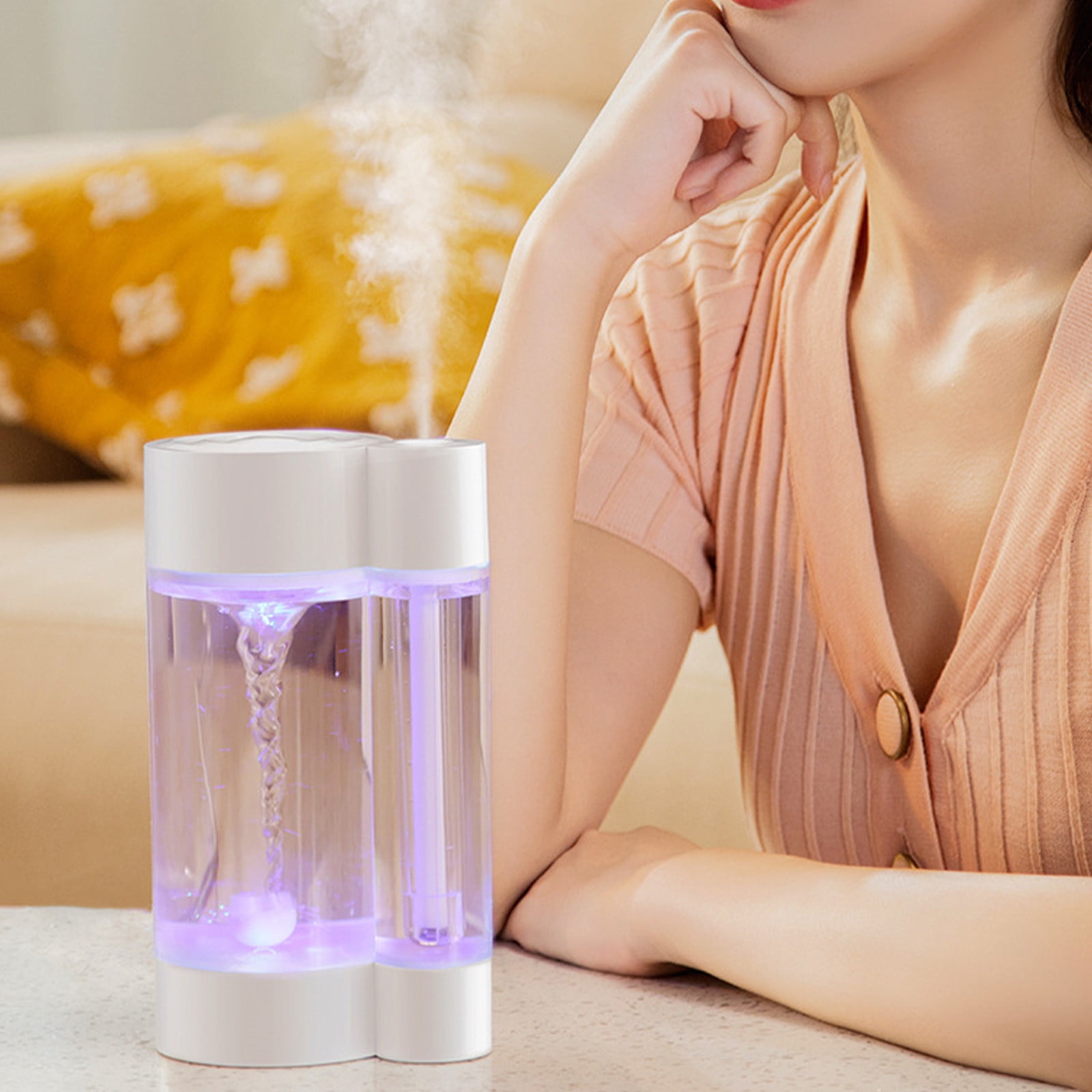 Cottonie Cool Mist Tragbarer Tischluftbefeuchter, Mini-luftbefeuchter Für Zuhause, Schlafzimmer, Büro, Pflanzen, Nachtfunktion