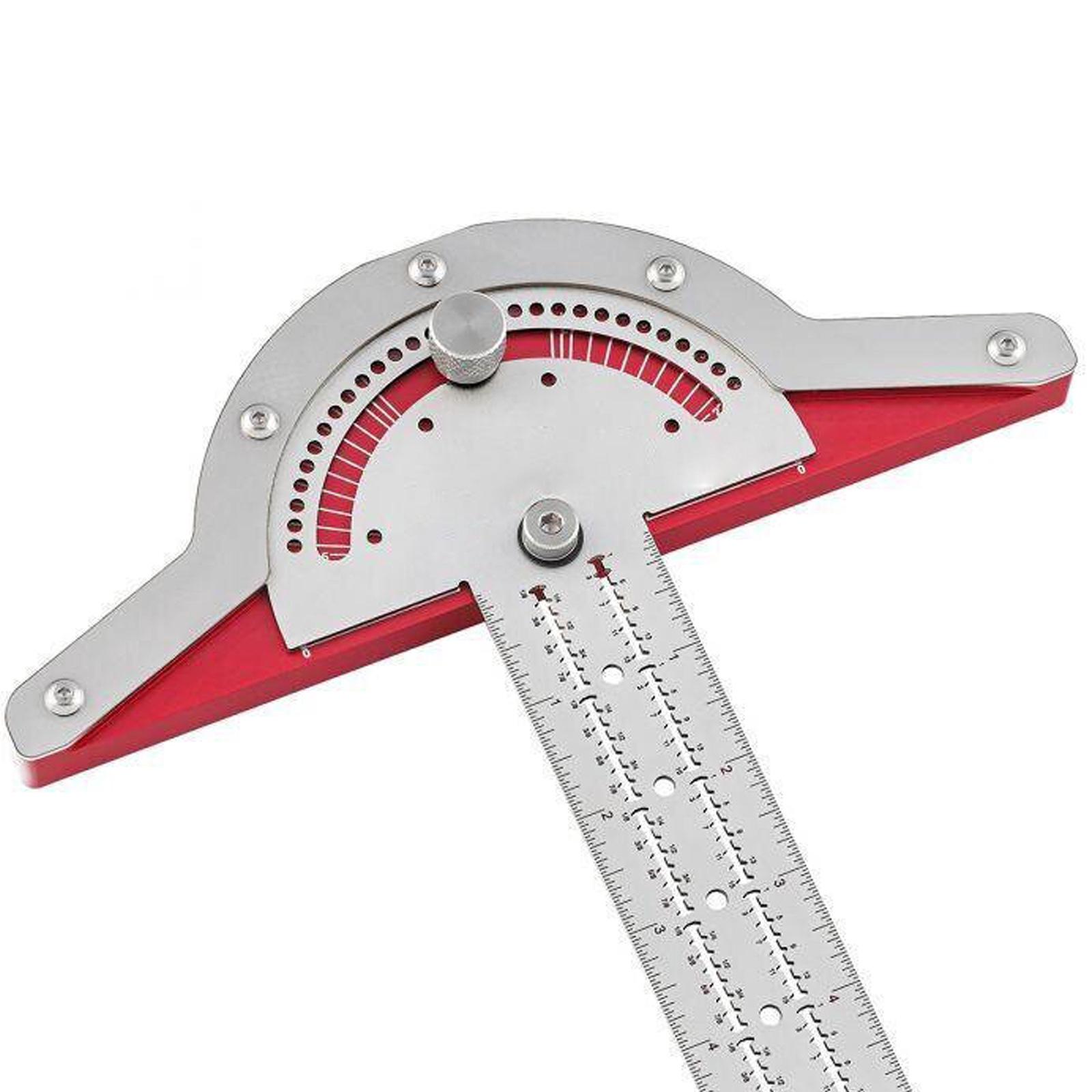Winkelmesser Mit Rundem Kopf, 10-zoll-winkelmesser, Edelstahl-winkelmesser, Zweiarmiges Winkelmessgerät Für Holzbearbeitungslineale