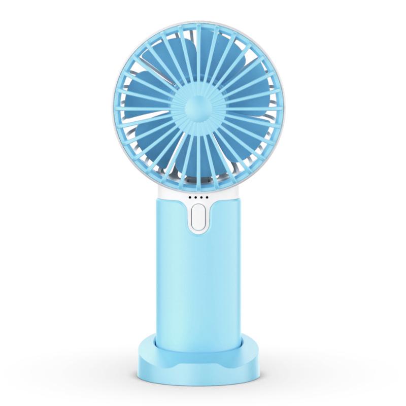 Wiederaufladbarer Taschenventilator Mit Usb-anschluss, 2400-mah-akku, Leiser Mini-ventilator Mit 3 Einstellbaren Geschwindigkeitsstufen, Tragbar Für Den Heimgebrauch (blau)
