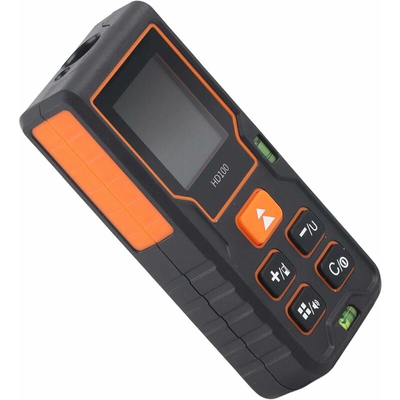 Digitaler Laser-entfernungsmesser – Tragbarer Distanzmesser Mit Lcd-display, Infrarotmessung Und Doppelwasserwaage Hd100