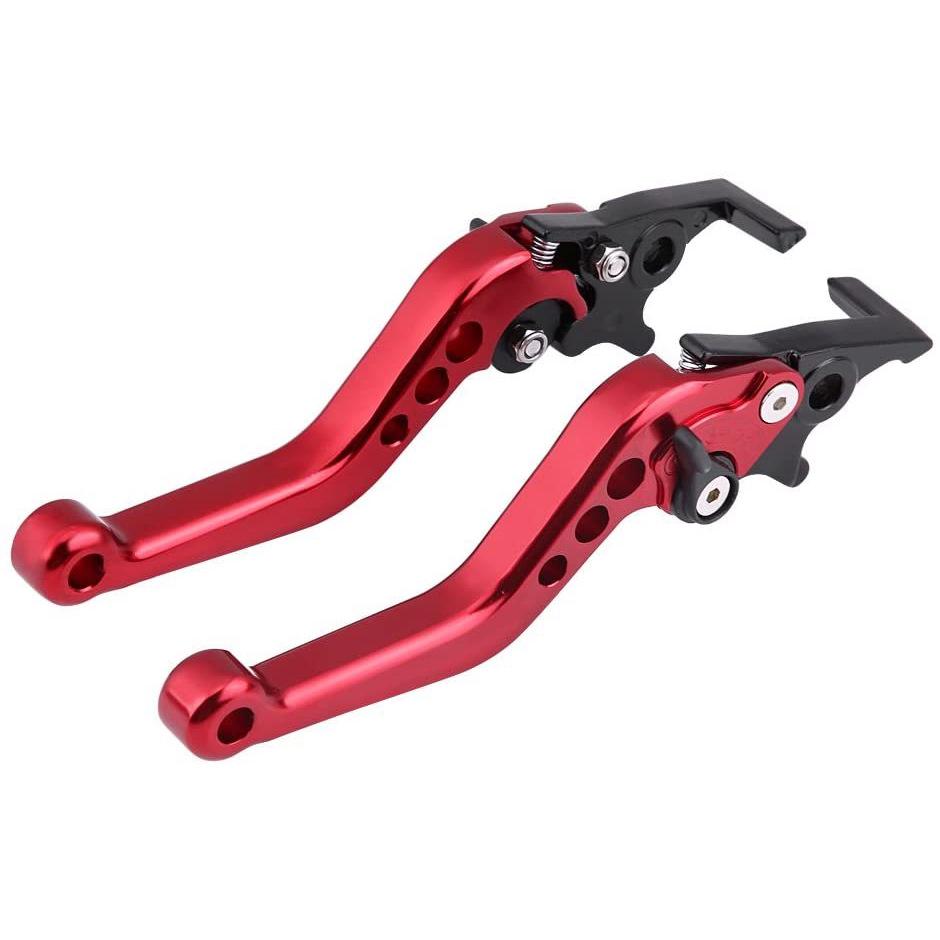 Paar Cnc-gefräste Brems- Und Kupplungshebel Aus Aluminium In Rot Für Honda Und Suzuki – 2 Stück