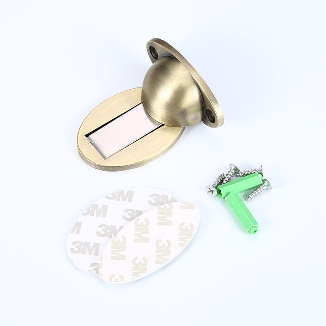 Magnetischer Türstopper Aus Edelstahl, Bodentürstopper, 3er-set, Bronzefarben
