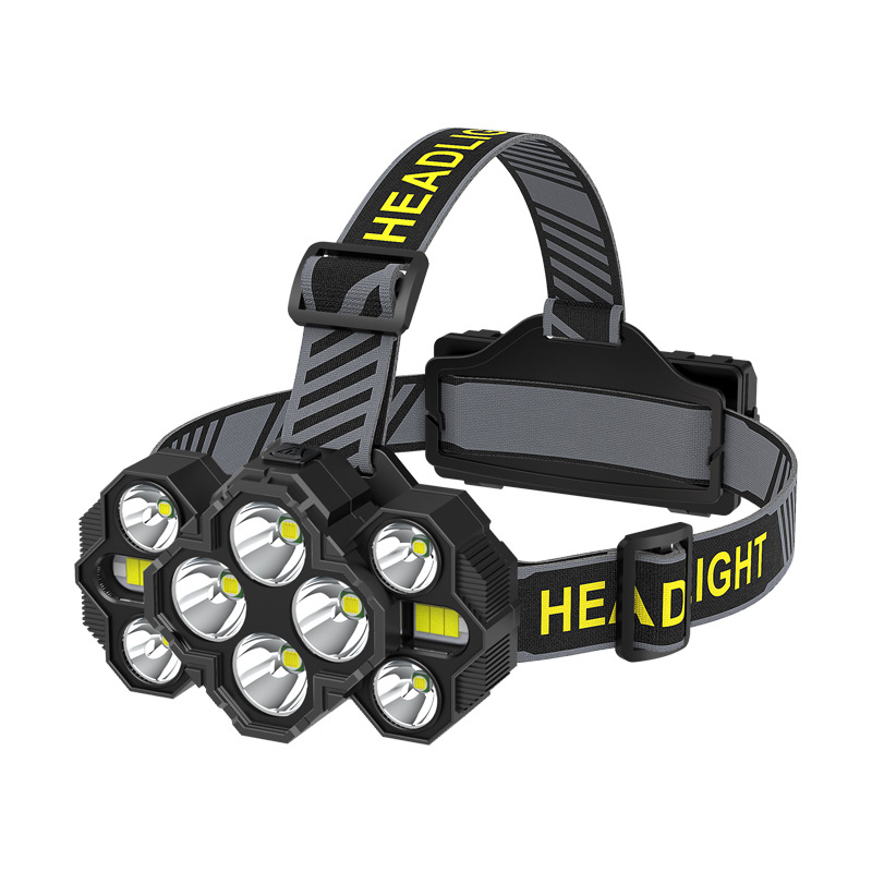 Wiederaufladbare Stirnlampe, 22.000 Lumen, 10 Leds, 10 Modi, Extrem Leistungsstark, Freihändig Nutzbar, Wasserdicht – Ideal Für Camping, Angeln, Radfahren Und Wandern.