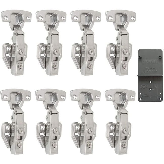 Unsichtbare 110°-scharniere Mit Integrierter Soft-close-funktion Und Automatischem Türschließmechanismus Für Schränke, 8er-pack