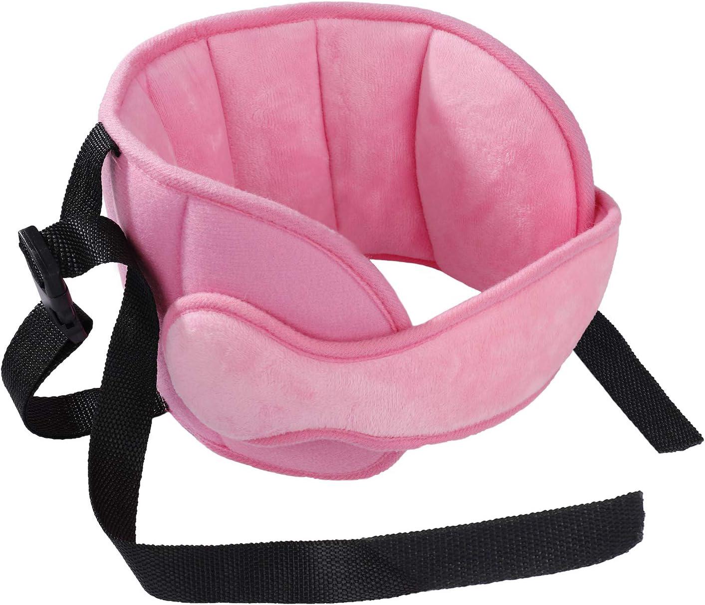 Rosa Baby-kopfstütze Für Autositze, Verstellbares Und Bequemes Nackenkissen, Kopfstütze Und -schutz