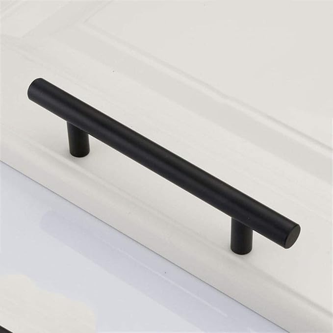 Set Mit 2 Schwarzen Zinkgriffen 160 Mm Für Schubladen, Türen, Möbel, Küchen- Und Badezimmerschränke (160 Mm Mittenabstand, Schwarze Ausführung)