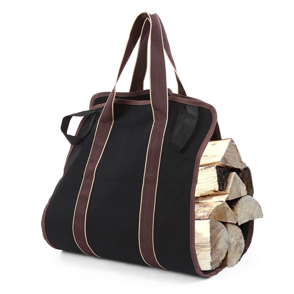 Robuster Holztransportsack Aus Segeltuch, Holzsack Für Kamin, Holzofen, Camping Und Strand