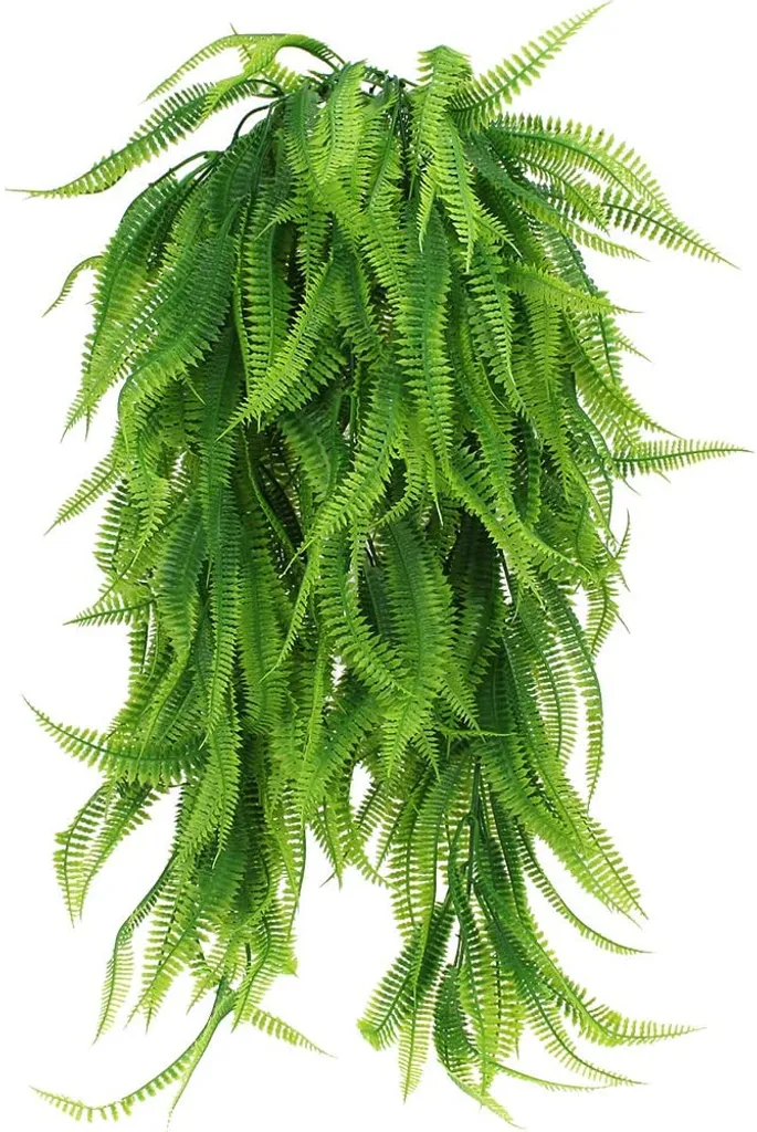 Künstliche Hängepflanzen, 80 Cm Bostonfarn, Dekorative Kletterpflanzen Aus Kunststoff, Künstlicher Efeu, 2er-set