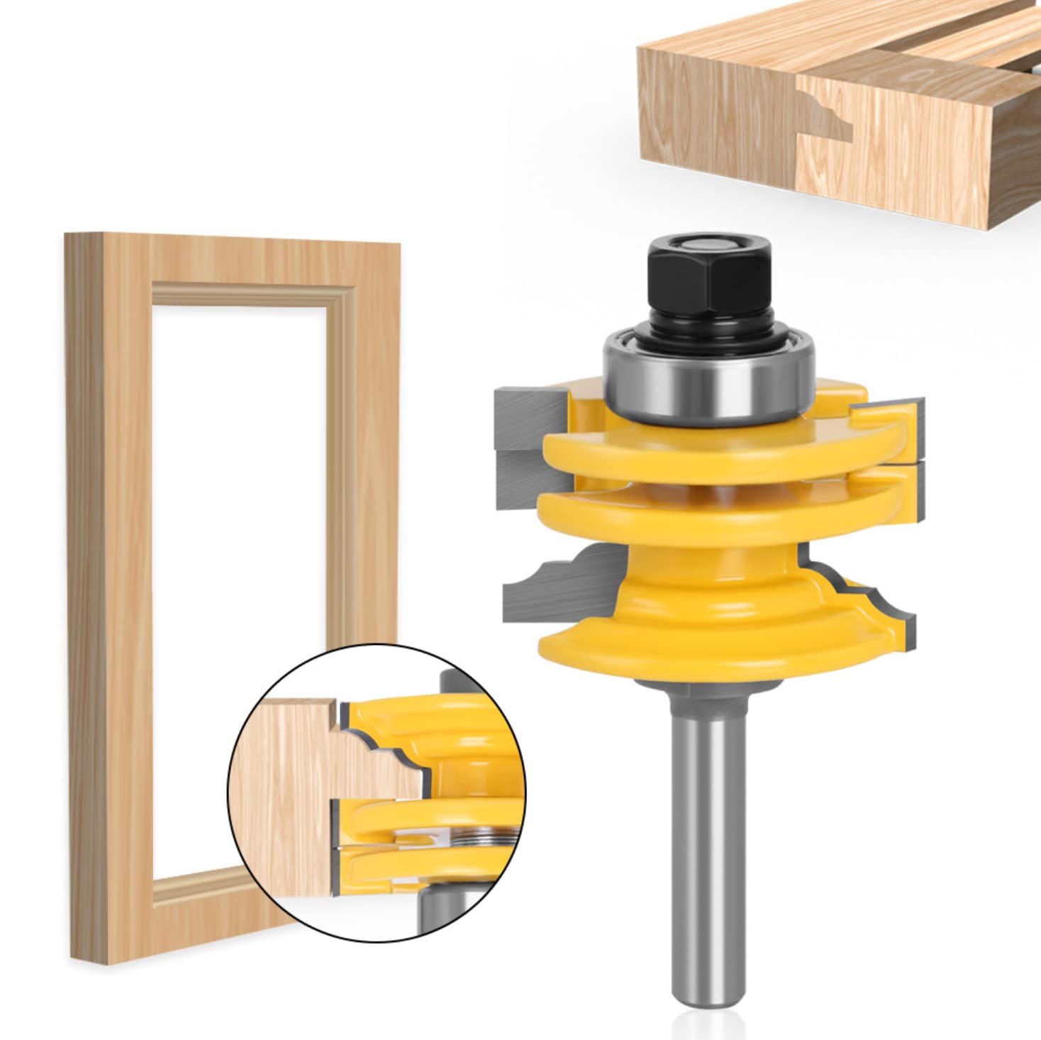 Halbüberblattungsfräser, Holzfräserwerkzeug, Nut- Und Zapfenfräser, Für Spindelfräs- Und Graviermaschinen, 8 Mm Schaft