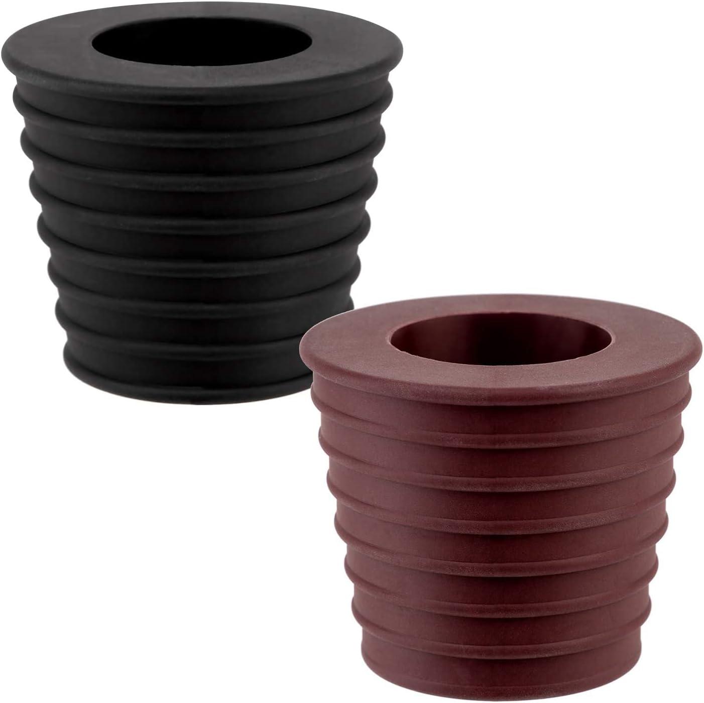 Silikonstopfen (schwarz + Braun) Zum Öffnen Und Stabilisieren Des Sonnenschirmkegels, Der Basishalterung Oder Des Sockels Für Gartentische, Sonnenschirmständer