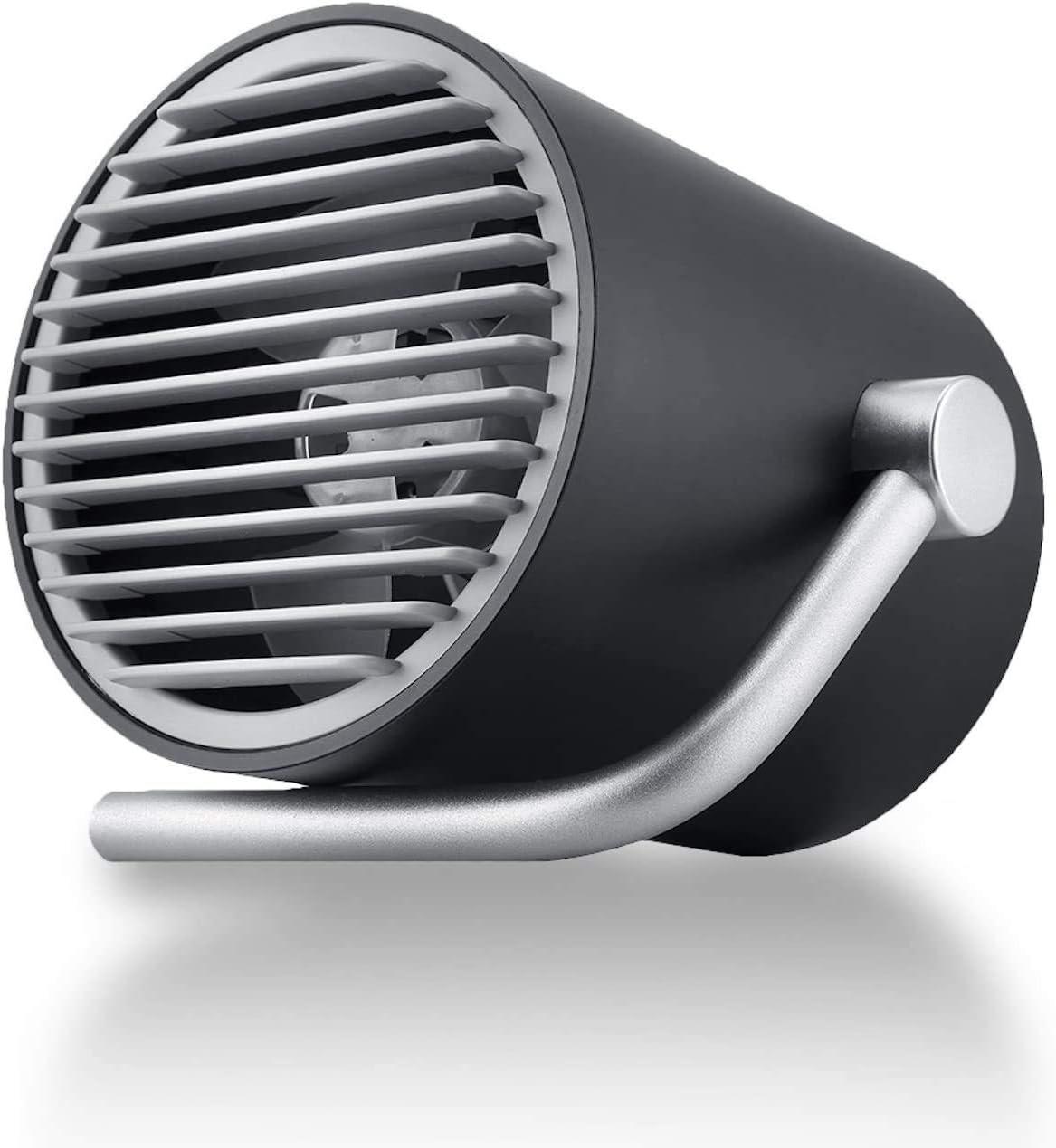 Extrem Leiser, Kompakter Usb-tischventilator – Mini-tragventilator Mit Turbo-blastechnologie (schwarz)