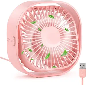 Kreativer Pinkfarbener Usb-ventilator Für Studentenwohnheim, Büro, Mini-tragbarer Kompakt-elektroventilator